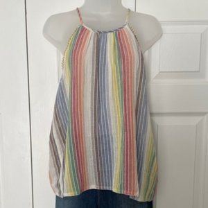 For the Republic Rainbow Halter Top w/ Detail NWT